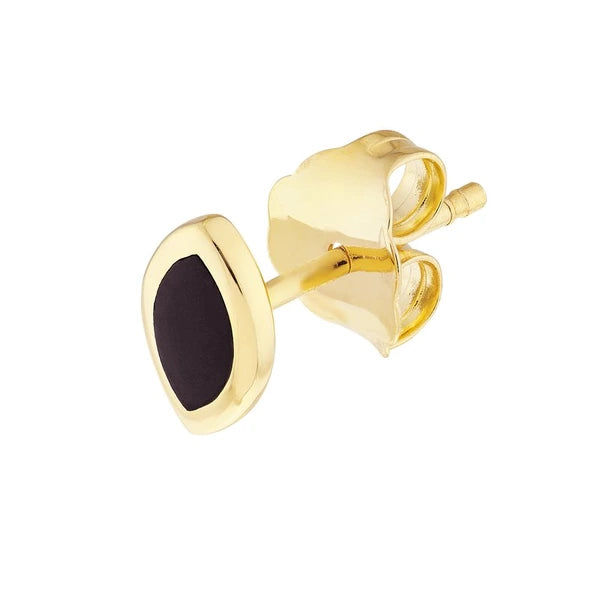 Black EN/Amel Marquise Stud Earrings