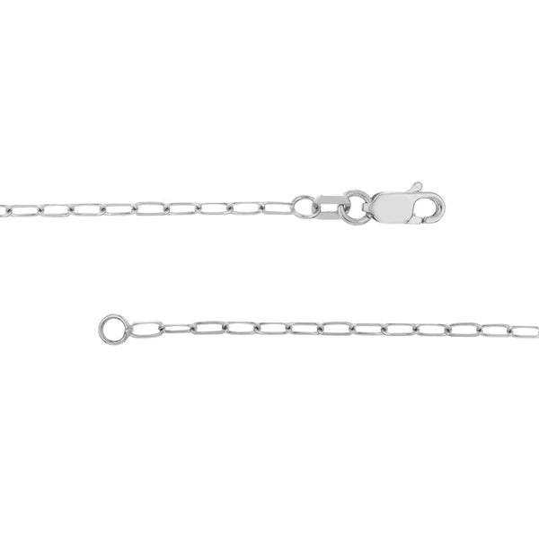 Sterling Silver Dog BFF Paper Clip Chain Charm Necklace