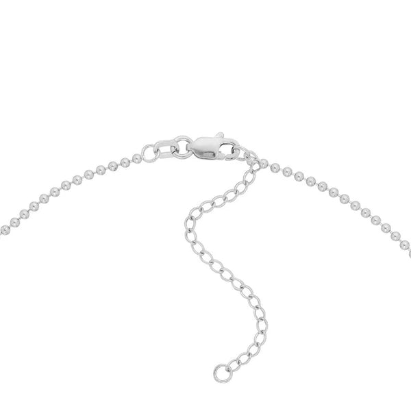 Sterling Silver EN/Amel Bar with Cross Mixed Charm Necklace