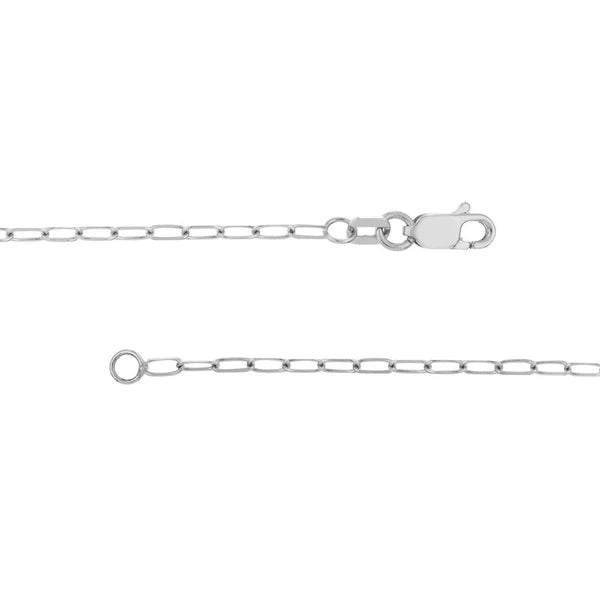 Sterling Silver Dream Paper Clip Chain Charm Necklace