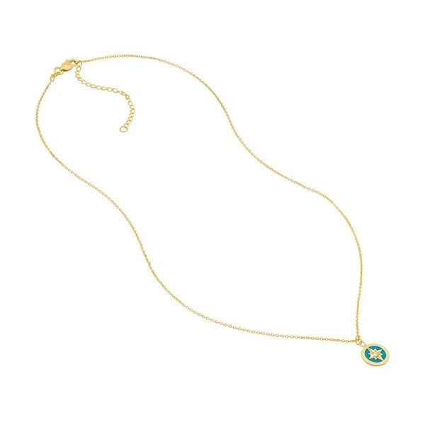 Turquoise EN/Amel Star Medallion Necklace