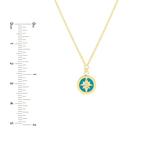 Turquoise EN/Amel Star Medallion Necklace