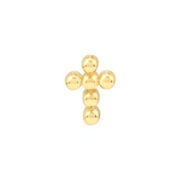 Bead Cross Stud Earrings