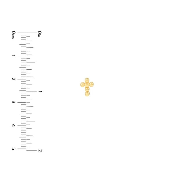 Bead Cross Stud Earrings