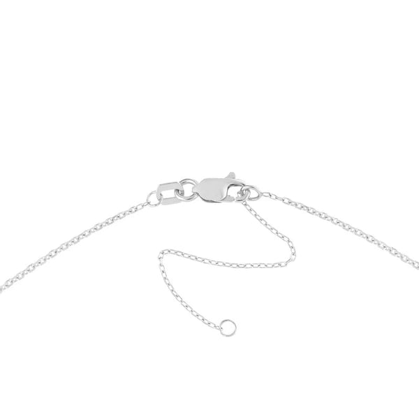 Mini Hexagon Bar with Sapphire Points Necklace