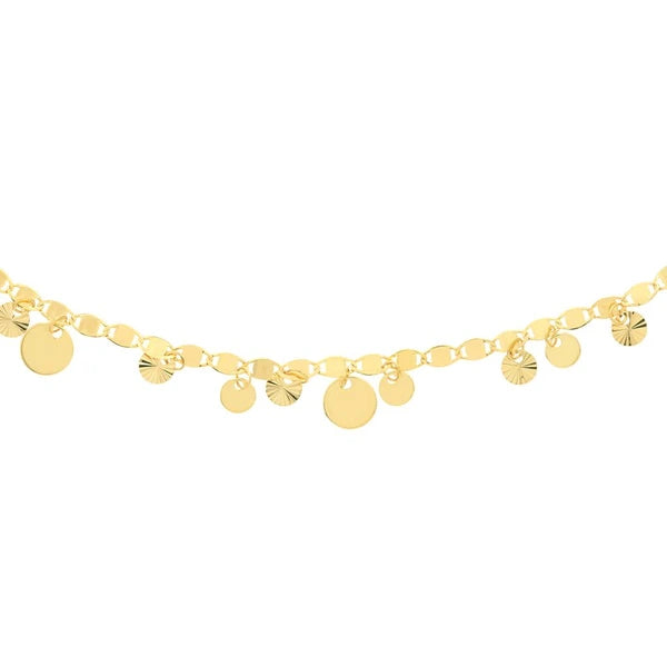 Valentino Chain Disc Drops Adj. Choker