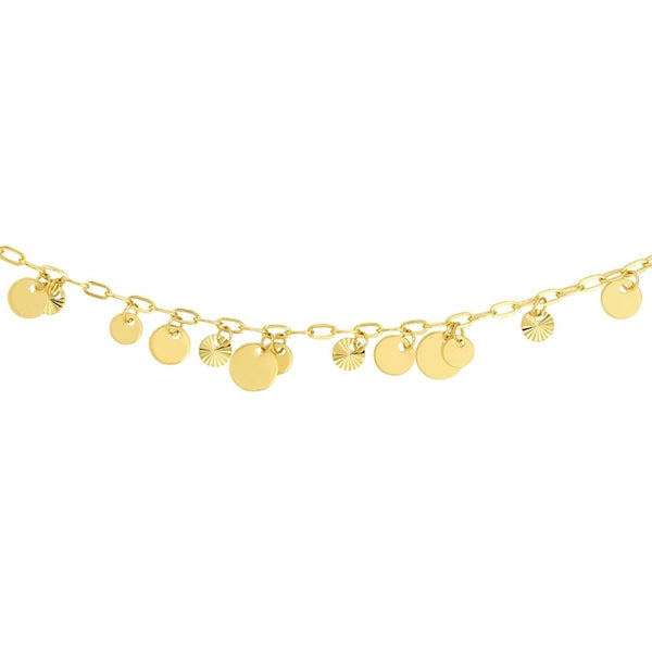 Multi-Disc Drops Adjustable Necklace