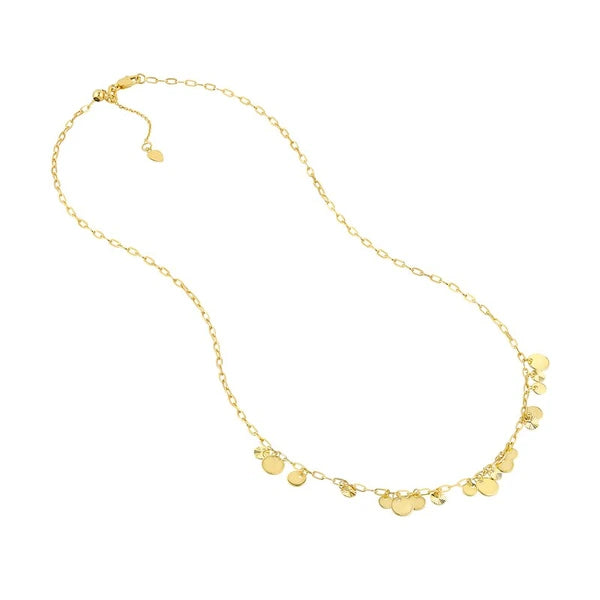 Multi-Disc Drops Adjustable Necklace