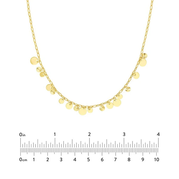 Multi-Disc Drops Adjustable Necklace