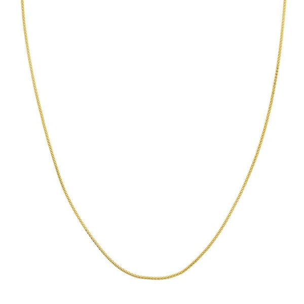 Adjustable Popcorn Chain Necklace with Slider Bead