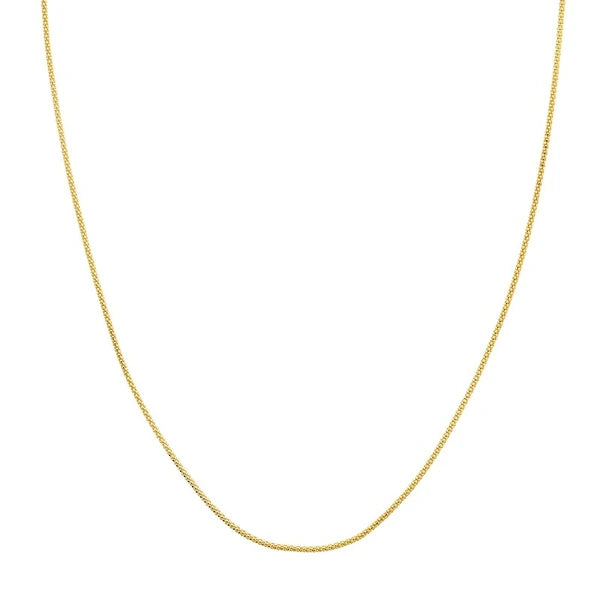 Adjustable Popcorn Chain Necklace with Slider Bead