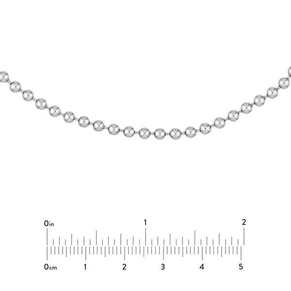 Sterling Silver Beaded Adjustable Choker