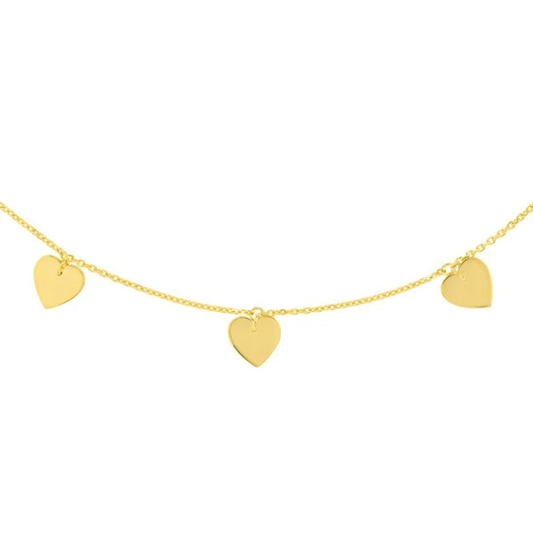 Heart Dangles Adjustable Choker