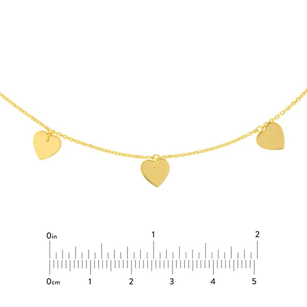 Heart Dangles Adjustable Choker
