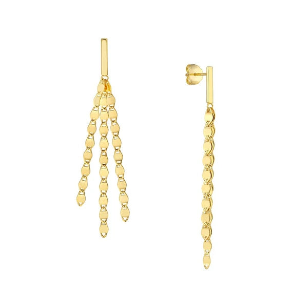Multi-Strand Valentino Chain Dangle Earrings