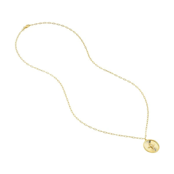 Cross Medallion Necklace with Diamond