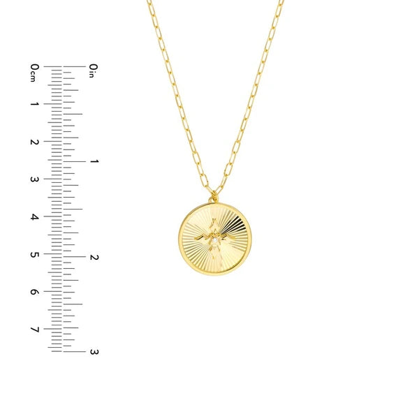 Cross Medallion Necklace with Diamond