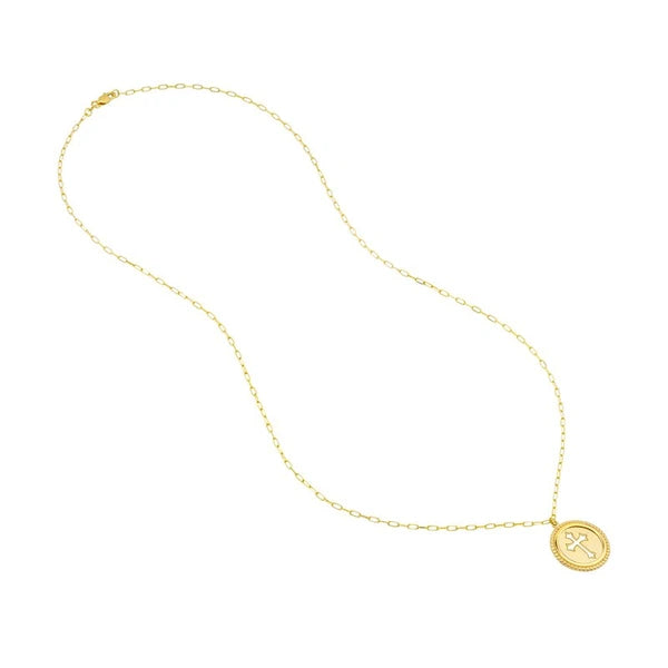 Cutout Cross Medallion Necklace