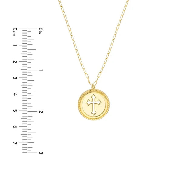 Cutout Cross Medallion Necklace