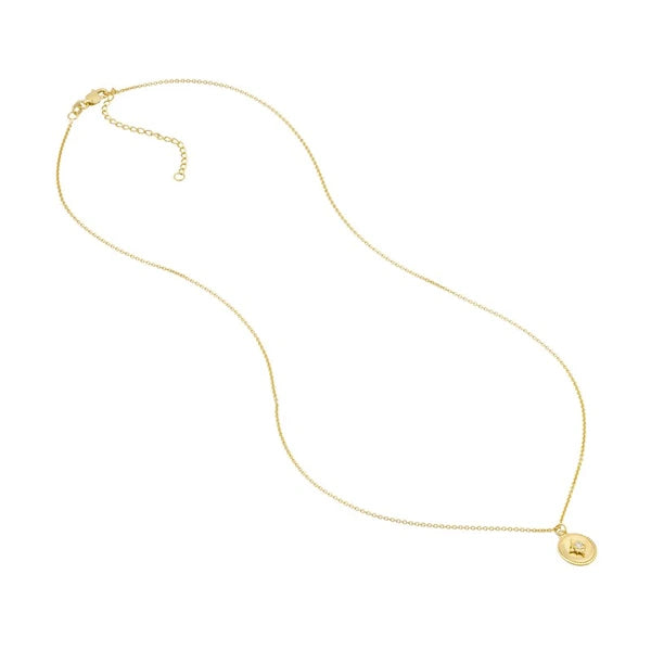 Small Star Medallion Necklace with Diamond