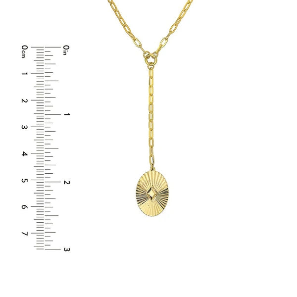 Two-Stranded Fluted Pendant Choker Necklace