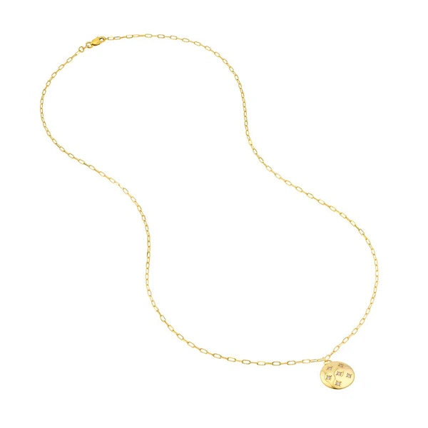 Diamond Star Cluster Medallion Necklace