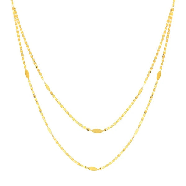 Valentino and Marquise Layered Duet Necklace
