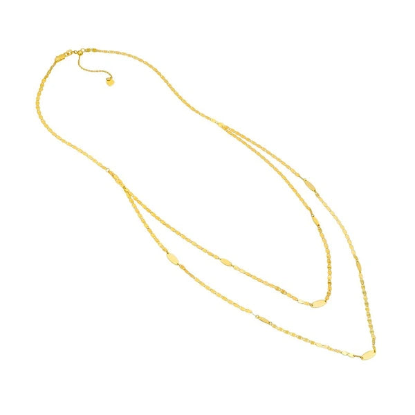 Valentino and Marquise Layered Duet Necklace