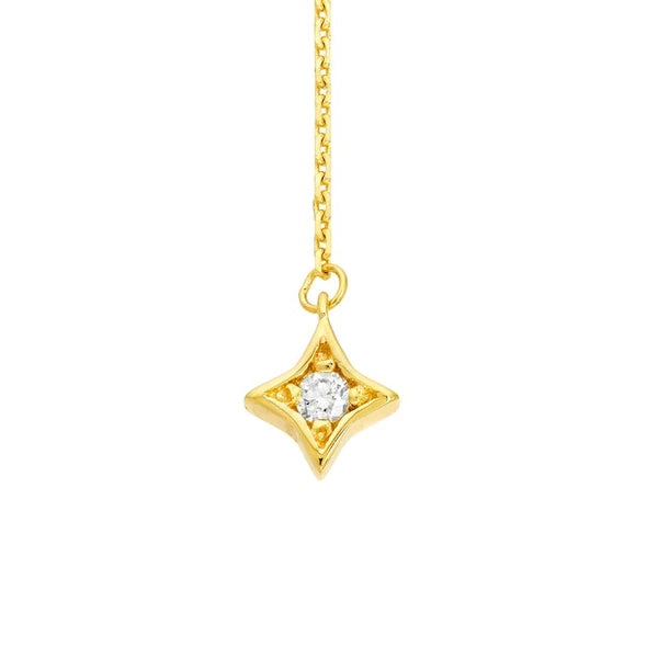 1/20tcw Diamond Star Threader Earrings