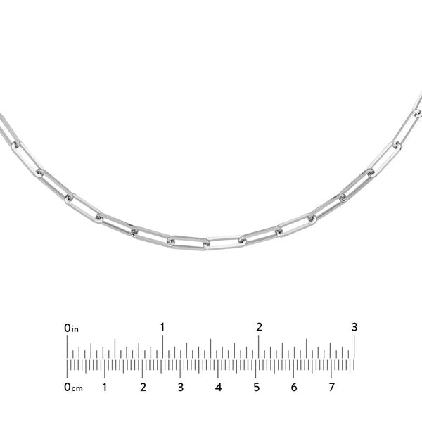 Sterling Silver Paper Clip Chain Adjustable Choker