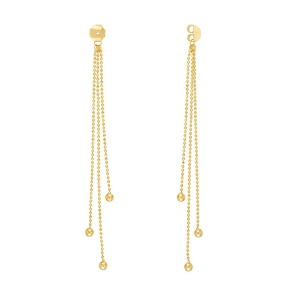 Bead Chain Earring Extensions with Bead Tips