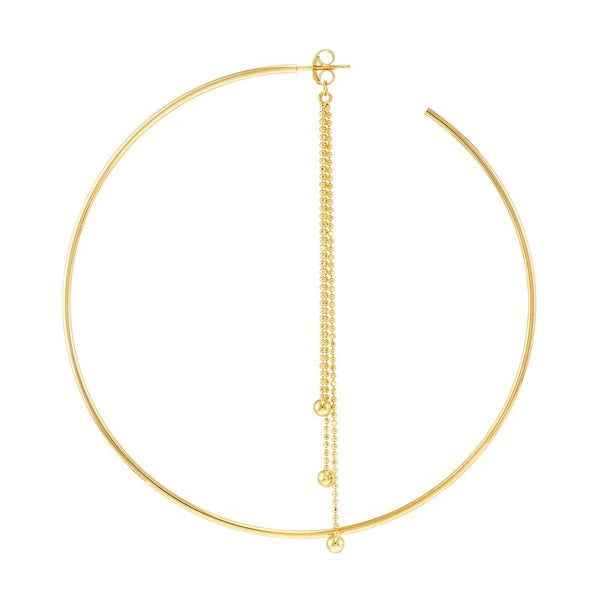 Bead Chain Earring Extensions with Bead Tips