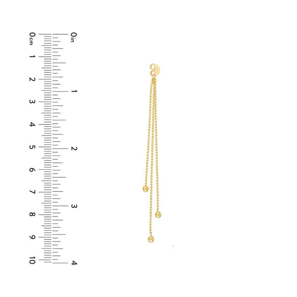 Bead Chain Earring Extensions with Bead Tips