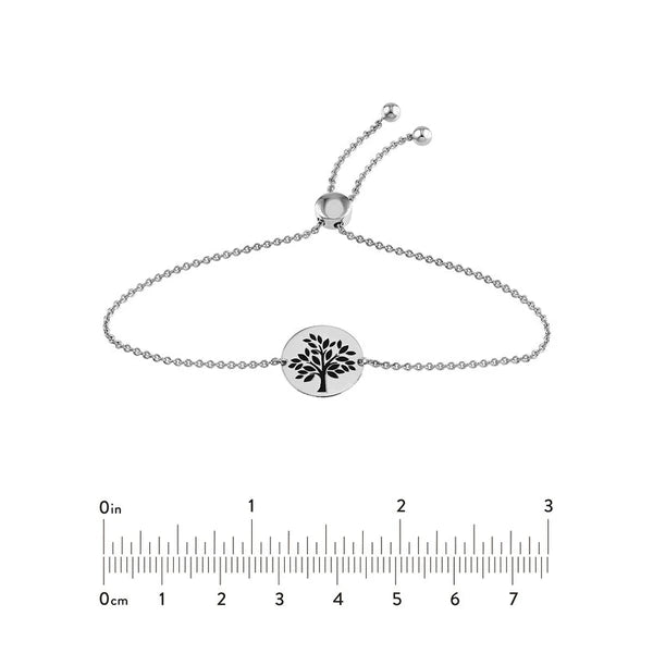 Sterling Silver Tree of Life Bolo Bracelet