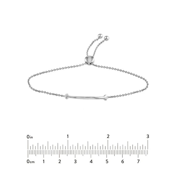 Sterling Silver Dog Bone Bolo Bracelet