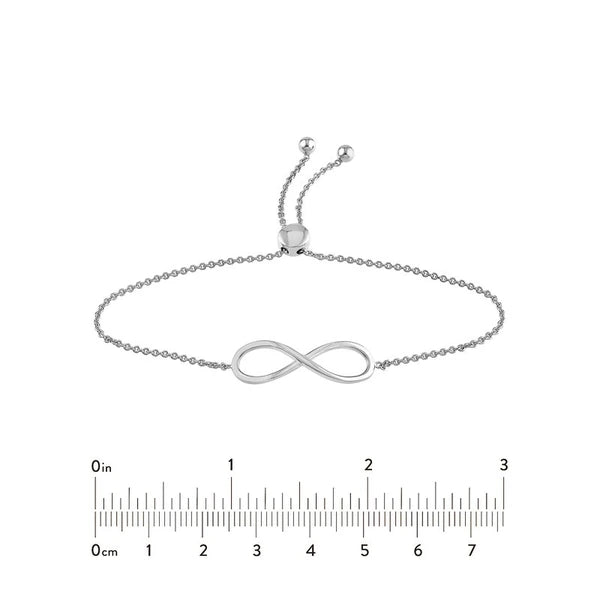 Sterling Silver Infinity Symbol Bolo Bracelet