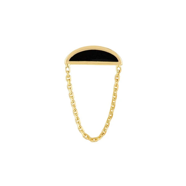 Onyx EN/Amel Sunrise Stud Earrings with Drape
