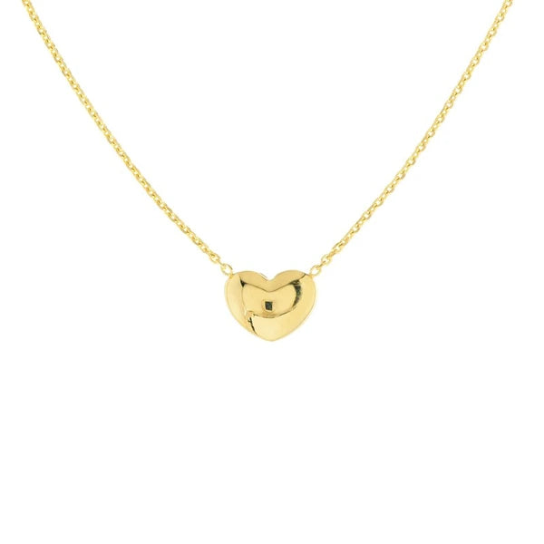 Triple Strand Puffy Heart Necklace