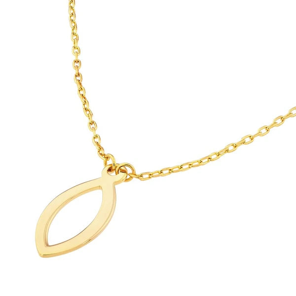 Mini Open Marquise Adjustable Necklace