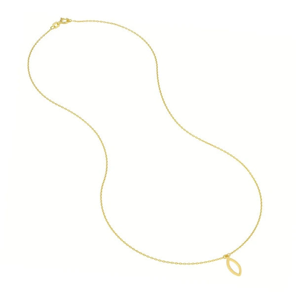 Mini Open Marquise Adjustable Necklace
