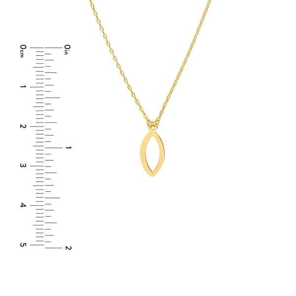 Mini Open Marquise Adjustable Necklace