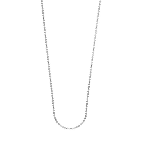Sterling Silver Long All-Around Disc Necklace