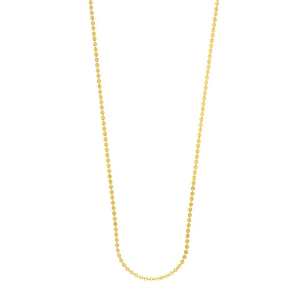 Sterling Silver Long All-Around Disc Necklace