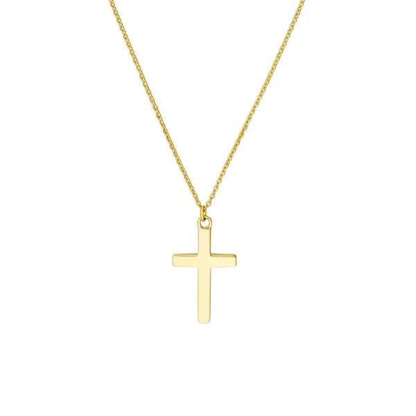 Curved Cross Adjustable Necklace