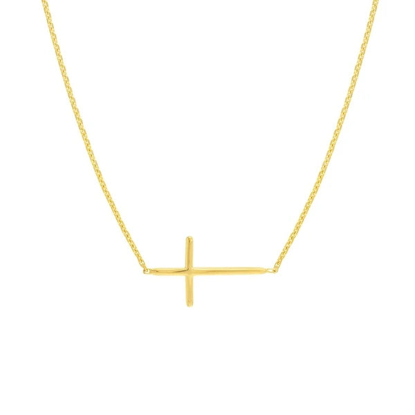 E2W Mini Cross Adj Necklace