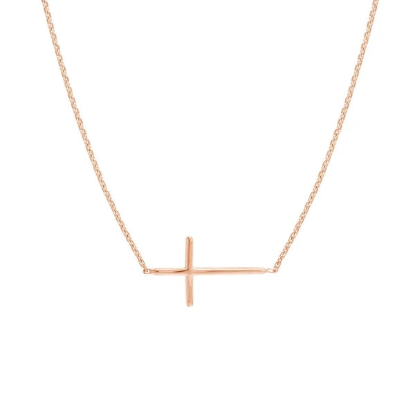E2W Mini Cross Adj Necklace
