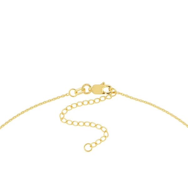 Diamond Moon with Star Dangle Necklace