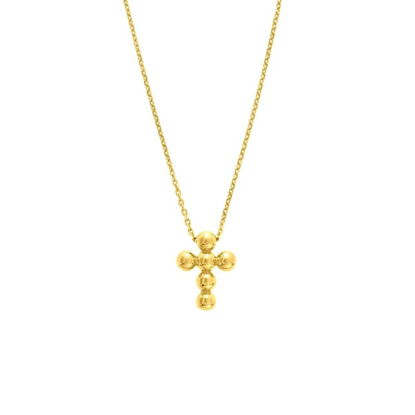 Beaded Mini Cross Adjustable Necklace