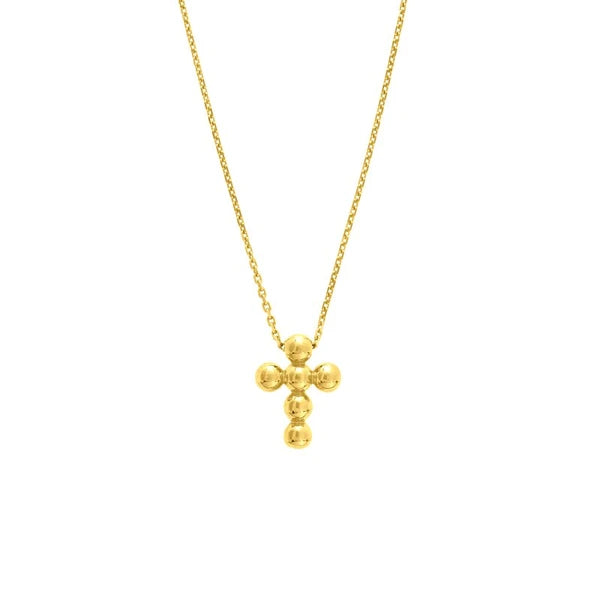 Beaded Mini Cross Adjustable Necklace