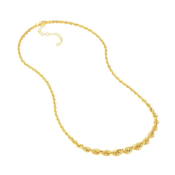 Graduated Rope Chain Necklace
